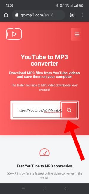 Cara download video dari Youtube menjadi MP3 tanpa aplikasi 14 Pilih dan klik "search"