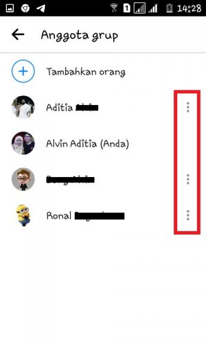 Cara mengeluarkan anggota dari grup chat di Messenger 64