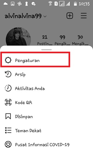 Tap "Pengaturan". 