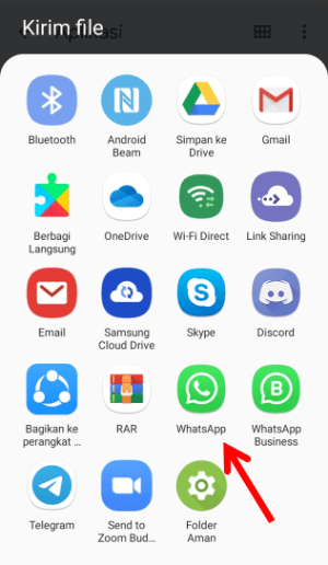 Bagikan Aplikasi Lewat WhatsApp