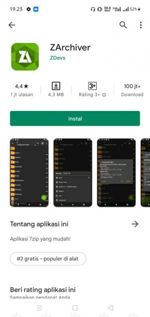 unduh aplikasi bernama "ZArchiver"