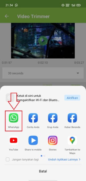 pilih bagikan ke whatsapp