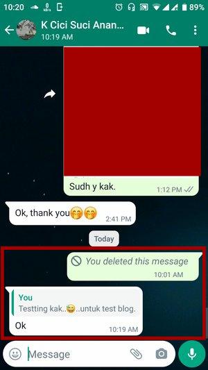 Cara Menghapus Pesan Kita di WhatsApp Penerima 10