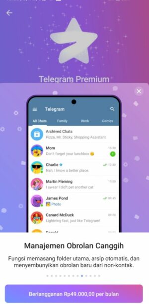 Fitur manajemen obrlolan yang membuat Telegram menjadi rapih