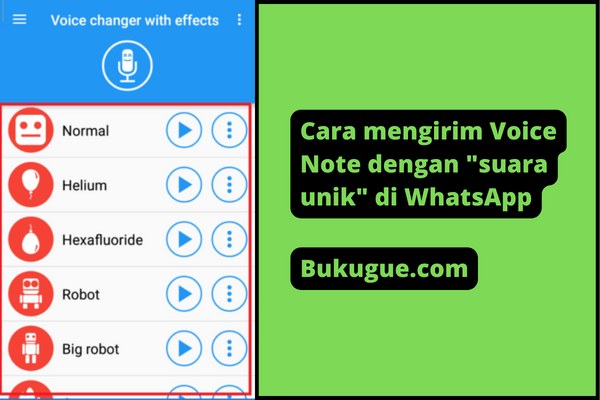 Cara mengirim Voice Note dengan “suara unik” di WhatsApp