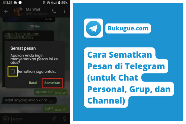 Cara Sematkan Pesan di Telegram (untuk Chat Personal, Grup, dan Channel)