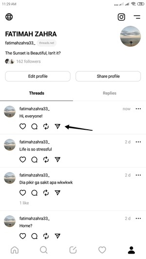 Cara Membagikan Utas Threads ke Instagram Story 3
