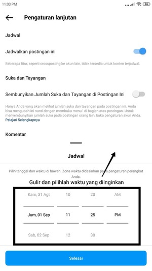 tetapkan waktu dan tanggal yang diinginkan