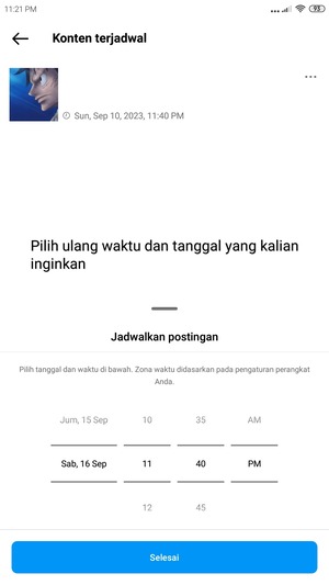 pilih ulang waktu yang kalian inginkan