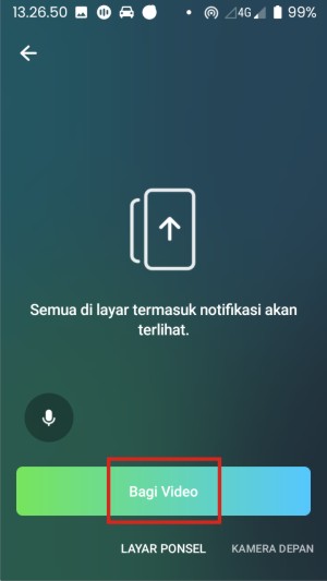 Kemudian, kamu tap bagi video.