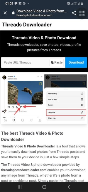 Cara Download Foto & Video di Threads Instagram (Tanpa Aplikasi Tambahan) 10