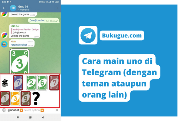 Cara main uno di Telegram (dengan teman ataupun orang lain)
