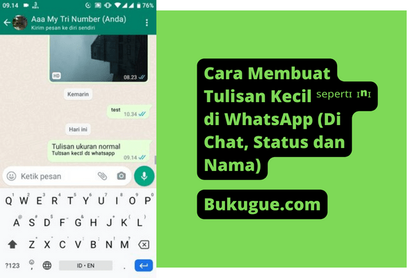 Cara Membuat Tulisan Kecil ˢᵉᵖᵉʳᵗᶦ ᶦⁿᶦ di WhatsApp (Di Chat, Status dan Nama)