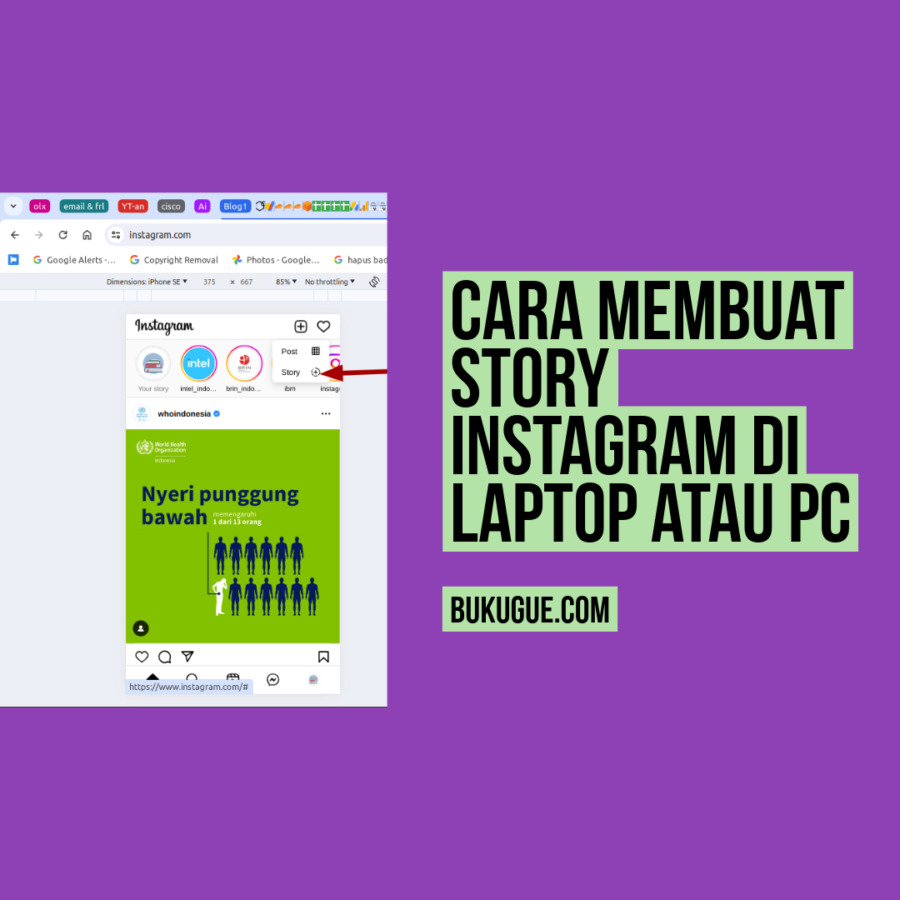 Cara Membuat Story Instagram di Laptop atau PC