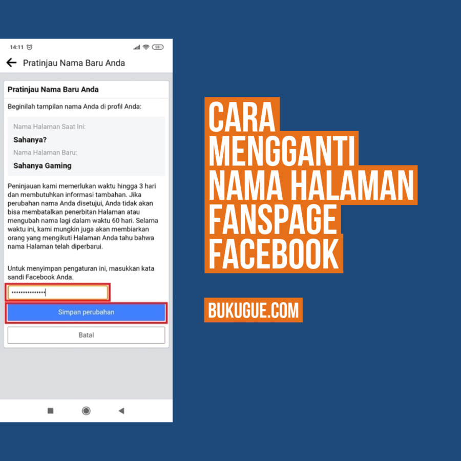 Cara Mengganti Nama Halaman Fanspage Facebook