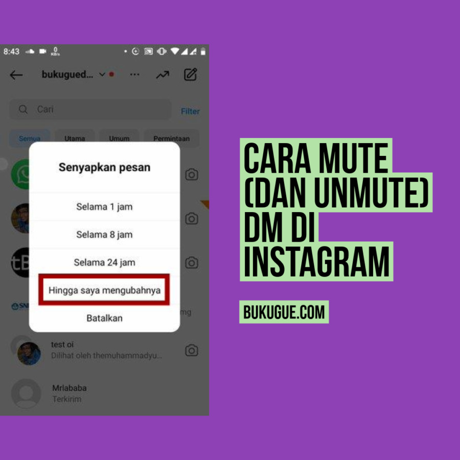 Cara Mute (dan Unmute) DM Di Instagram