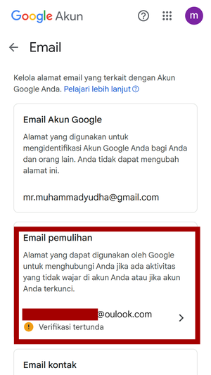 Cara Menambahkan Email Pemulihan Di Gmail (Penjelasan Singkat) 1