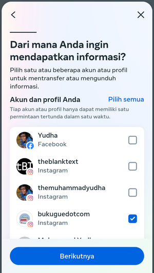 Cara Backup Chat DM di Instagram Melalui Fitur Unduh Informasi 7