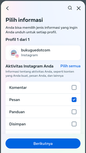 Cara Backup Chat DM di Instagram Melalui Fitur Unduh Informasi 19