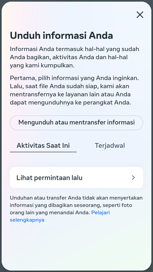 Cara Backup Chat DM di Instagram Melalui Fitur Unduh Informasi 1