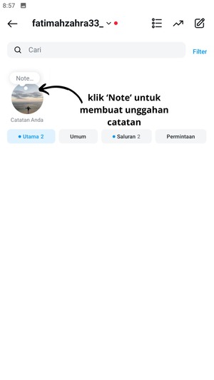 Tekan ‘Notes’ atau ‘Catatan’ untuk menambahkan catatan.