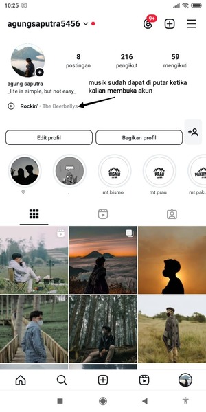 Music telah berhasil ditambahkan diprofil Instagram kalian.