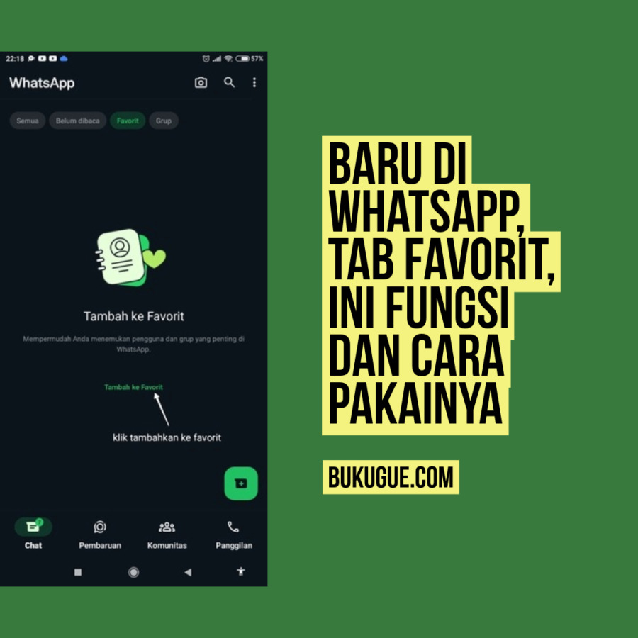 Baru di WhatsApp, Tab Favorit, Ini Fungsi dan Cara Pakainya