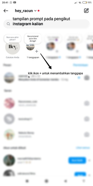 Tampilan Prompt Instagram 