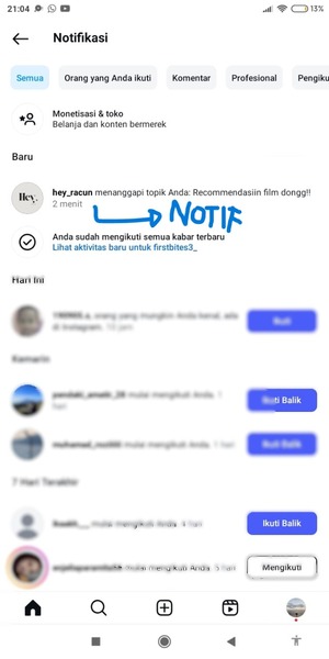 Cara Main Prompt di Instagram Note 12